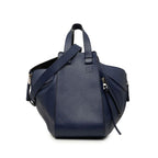 Loewe Anagram Hammock Medium 2-Way Shoulder Bag Blue Leather