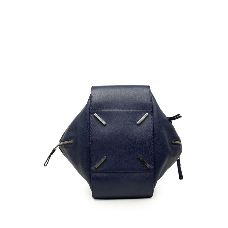 Loewe Anagram Hammock Medium 2-Way Shoulder Bag Blue Leather — view 3