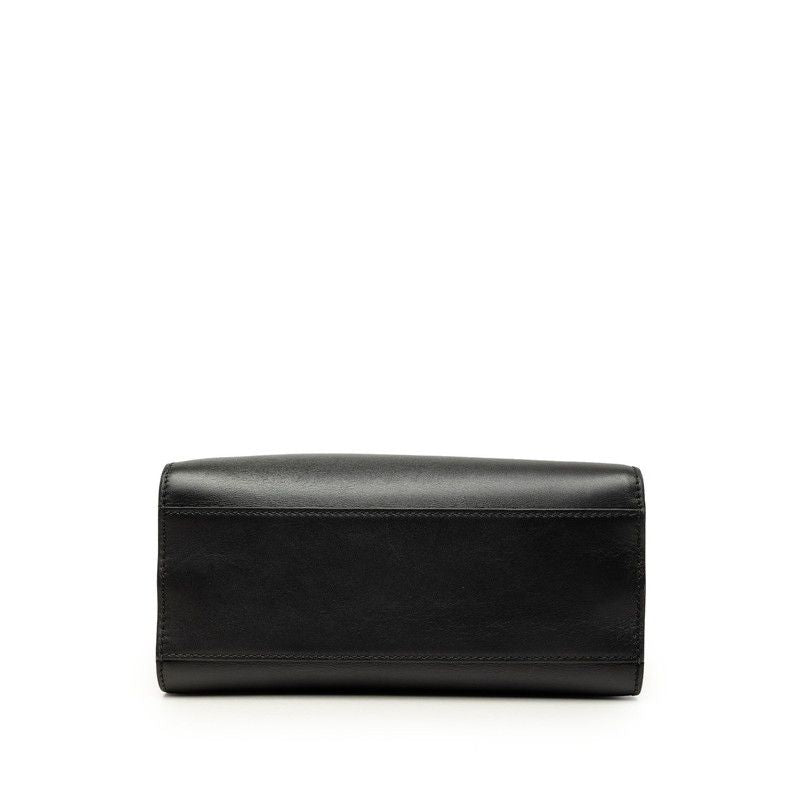 Gucci Bamboo Sherry Line Nymphaea 2-Way Shoulder Bag Black Red Leather — view 3