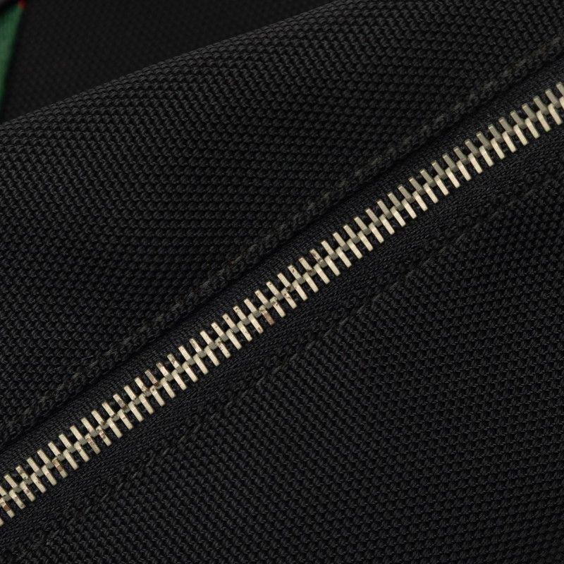 Gucci Sherry Line Fold Backpack Black Canvas Leather — view 6