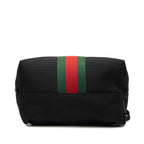 Gucci Sherry Line Fold Backpack Black Canvas Leather — view 3