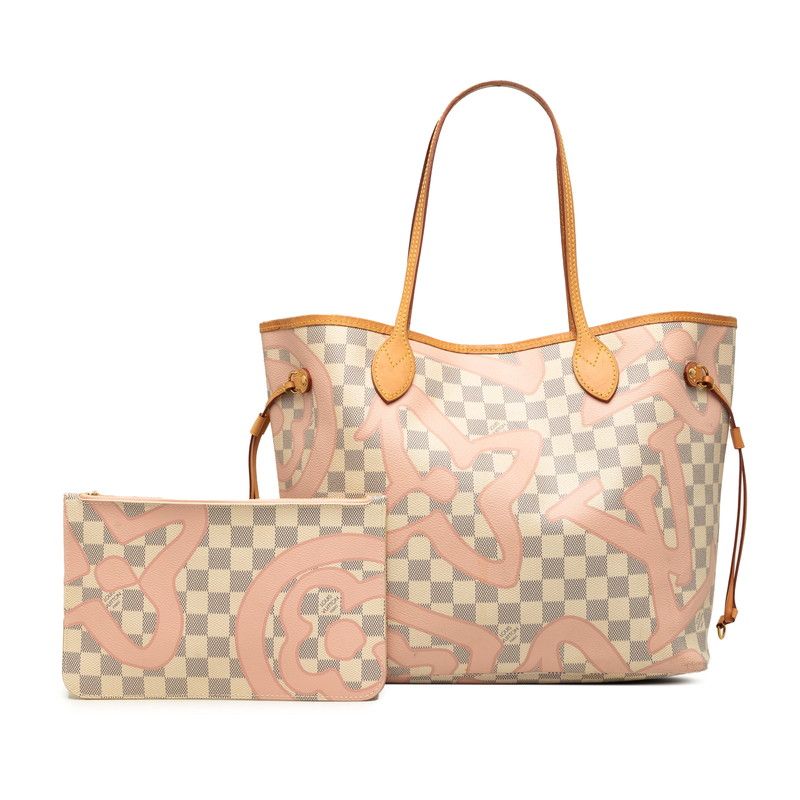 Louis Vuitton Damier Azur Neverfull MM Tahiti Collection Tote Shoulder Bag — view 7