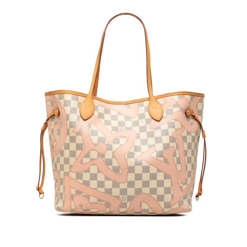 Louis Vuitton Damier Azur Neverfull MM Tahiti Collection Tote Shoulder Bag