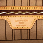 Louis Vuitton Monogram Neverfull MM Shoulder Bag Tote Brown Leather — view 6