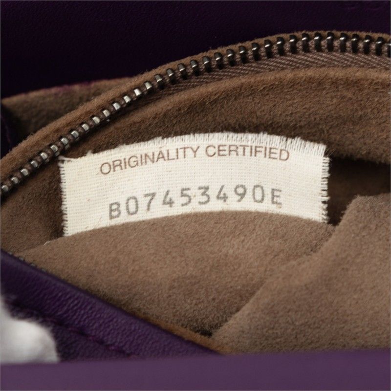 Bottega Veneta Intrecciato Embroidery 2-Way Shoulder Bag Purple Leather — view 5