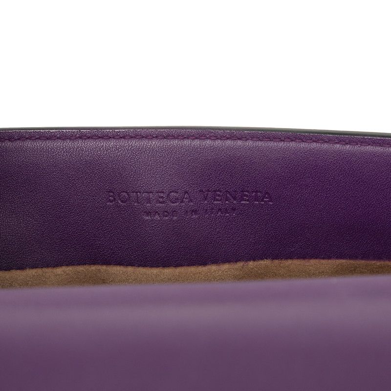 Bottega Veneta Intrecciato Embroidery 2-Way Shoulder Bag Purple Leather — view 6