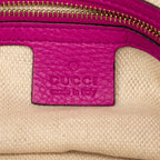 Gucci Interlocking G Soho Fringe Chain Shoulder Bag Pink Leather — view 5