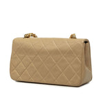 Chanel CC Logo Quilted Chain Shoulder Bag Beige Lambskin — view 2