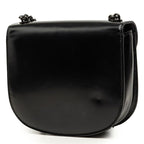 Celine Triomphe Besace Clair Chain Shoulder Bag Black Leather — view 2