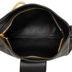 Celine Triomphe Chain Shoulder Bag Black Leather — view 4