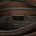 Prada Crossbody Shoulder Bag Brown Leather — view 5