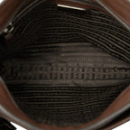 Prada Crossbody Shoulder Bag Brown Leather — view 4