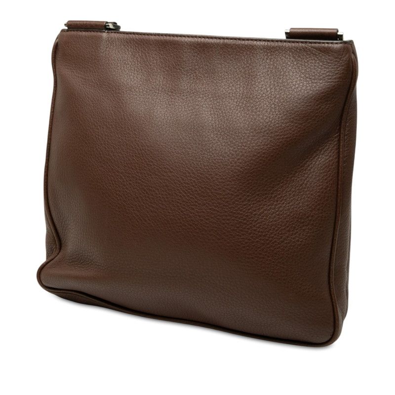 Prada Crossbody Shoulder Bag Brown Leather — view 2