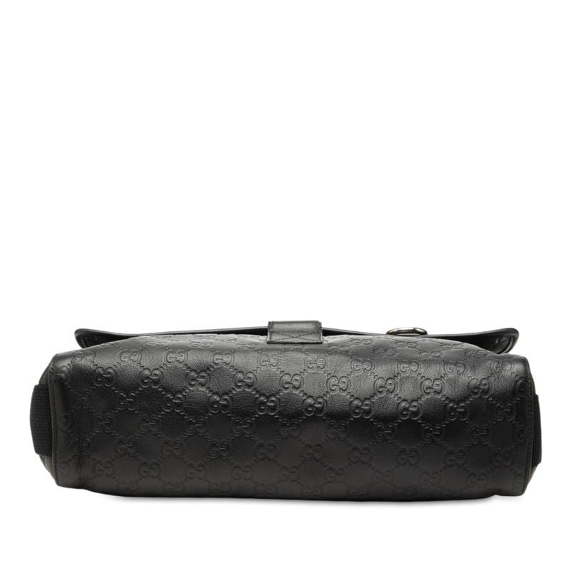 Gucci Guccissima Shoulder Bag Black Leather — view 3