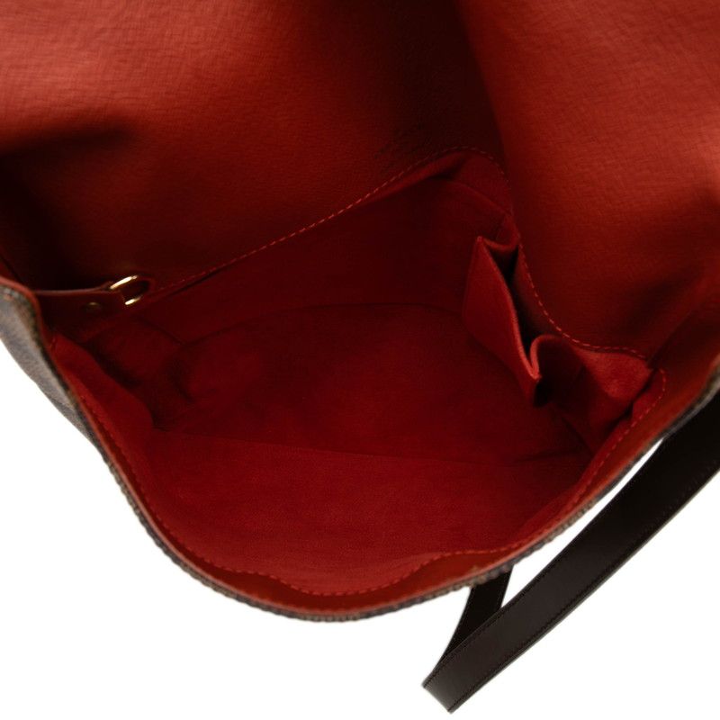 Louis Vuitton Damier Musette Crossbody Shoulder Bag Brown Leather — view 4