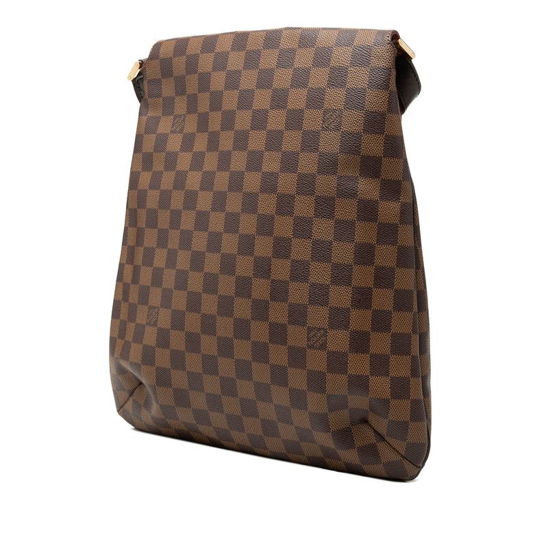 Louis Vuitton Damier Musette Crossbody Shoulder Bag Brown Leather — view 2