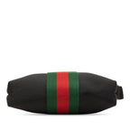 Gucci Sherry Line Crossbody Shoulder Bag Black Canvas Leather — view 3
