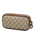 Gucci GG Supreme Ophidia Crossbody Shoulder Bag Beige Brown Leather — view 2