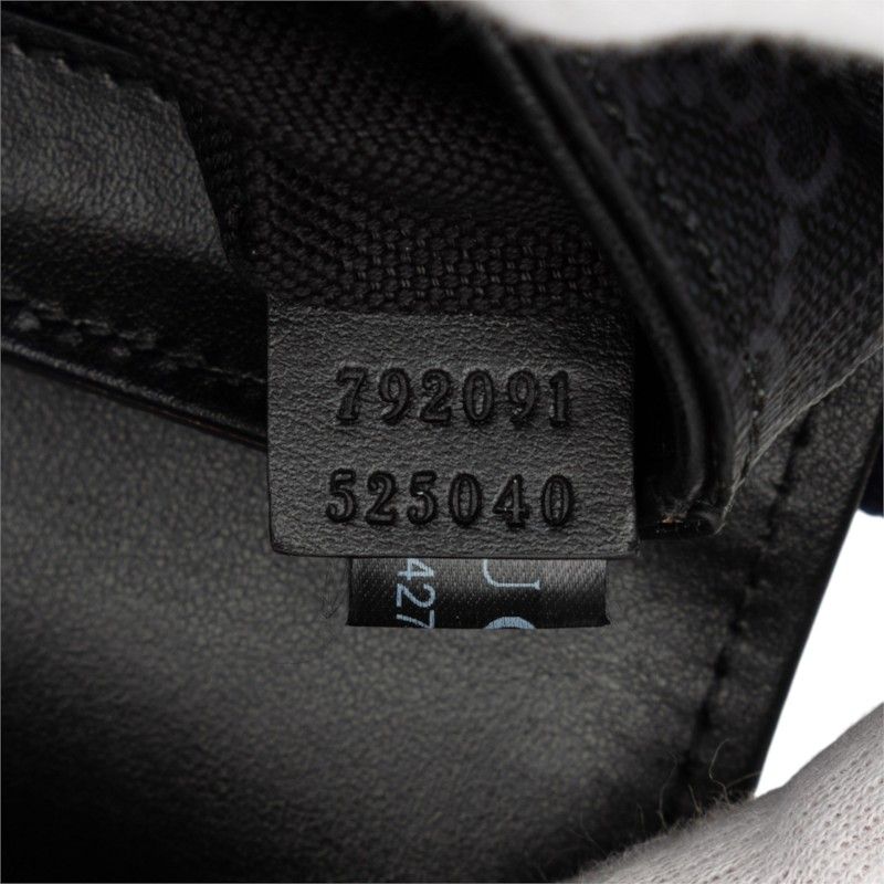 Gucci GG Supreme Belt Bag Black Gray Leather — view 6