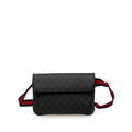 Gucci GG Supreme Belt Bag Black Gray Leather