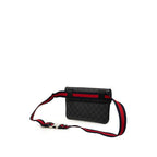 Gucci GG Supreme Belt Bag Black Gray Leather — view 2