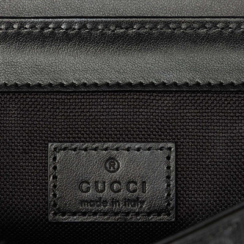 Gucci GG Supreme Belt Bag Black Gray Leather — view 5
