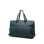 Bottega Veneta Intrecciato Tote Shoulder Bag 2-Way Navy Leather — view 2