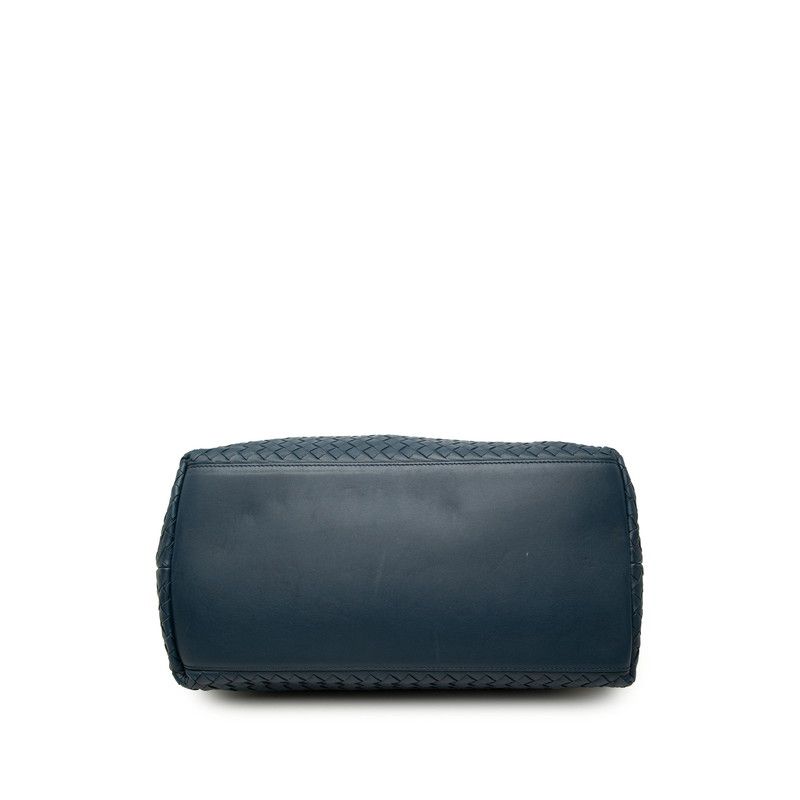 Bottega Veneta Intrecciato Tote Shoulder Bag 2-Way Navy Leather — view 3