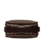 Louis Vuitton Damier Naviglio Crossbody Shoulder Bag Brown Leather — view 3