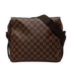 Louis Vuitton Damier Naviglio Crossbody Shoulder Bag Brown Leather