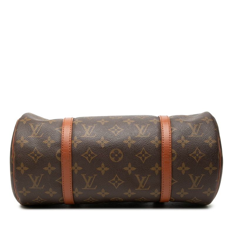 Louis Vuitton Monogram Handbag Brown Leather — view 3