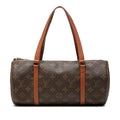 Louis Vuitton Monogram Handbag Brown Leather