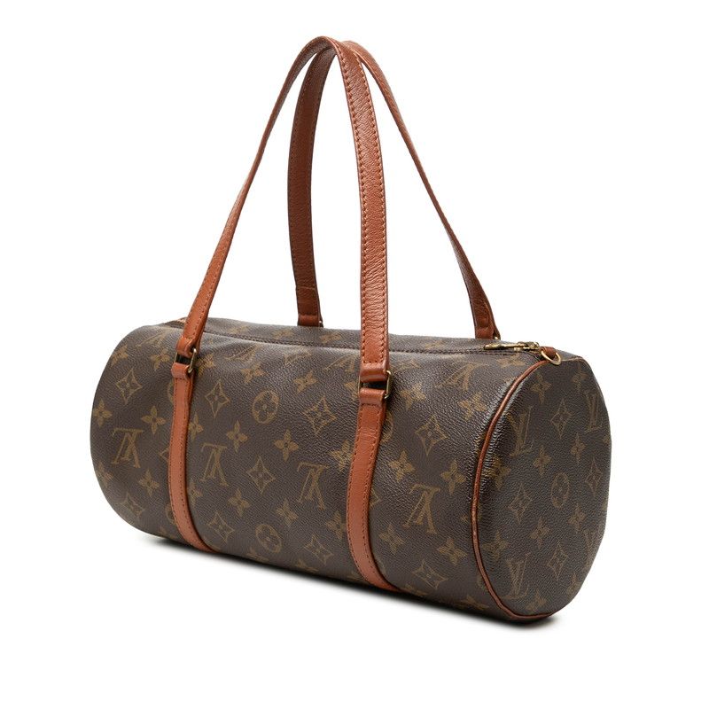 Louis Vuitton Monogram Handbag Brown Leather — view 2