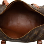 Louis Vuitton Monogram Handbag Brown Leather — view 6
