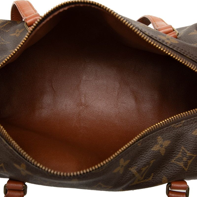 Louis Vuitton Monogram Handbag Brown Leather — view 6