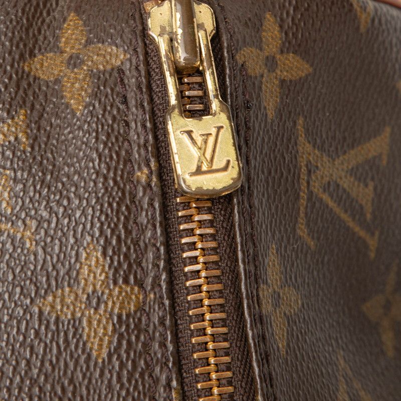 Louis Vuitton Monogram Handbag Brown Leather — view 4
