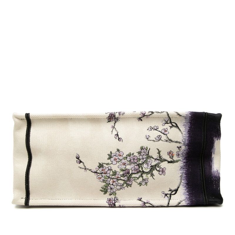 Dior Book Tote Bag Medium Ivory Multicolor Canvas — view 3