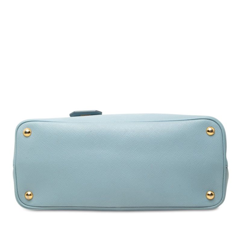 Prada Double 2-Way Shoulder Bag Light Blue Saffiano Leather — view 3
