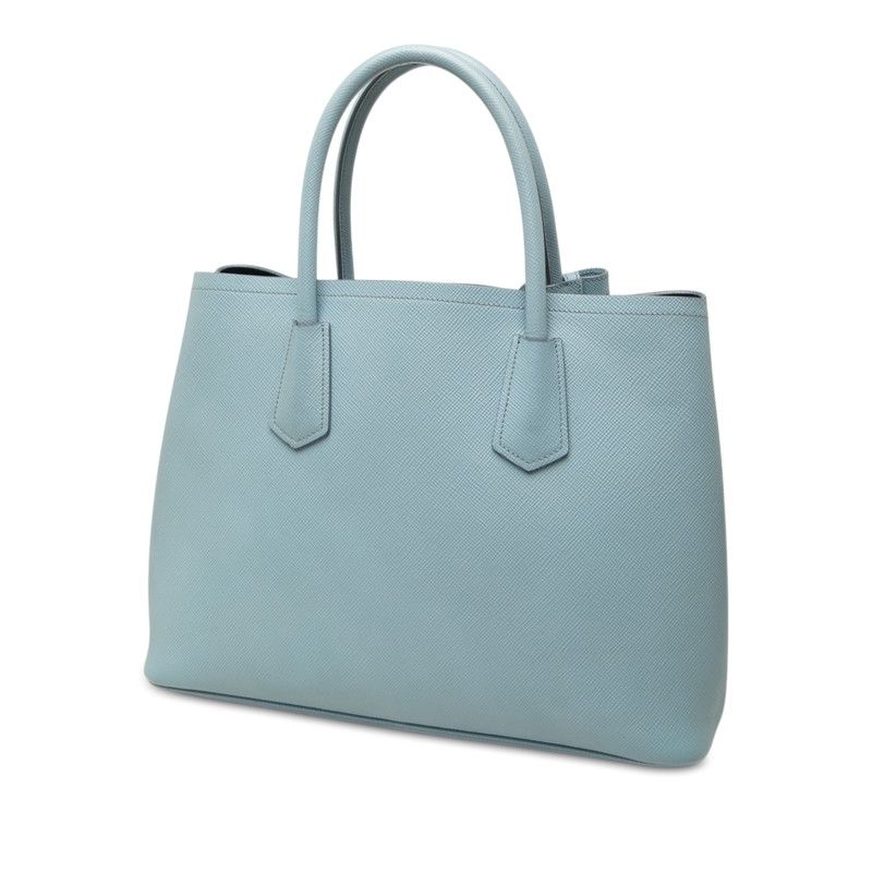 Prada Double 2-Way Shoulder Bag Light Blue Saffiano Leather — view 2
