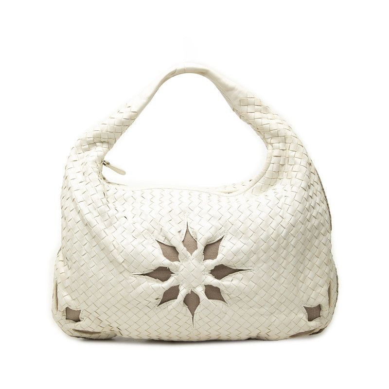Bottega Veneta Intrecciato Handbag Bag White Leather