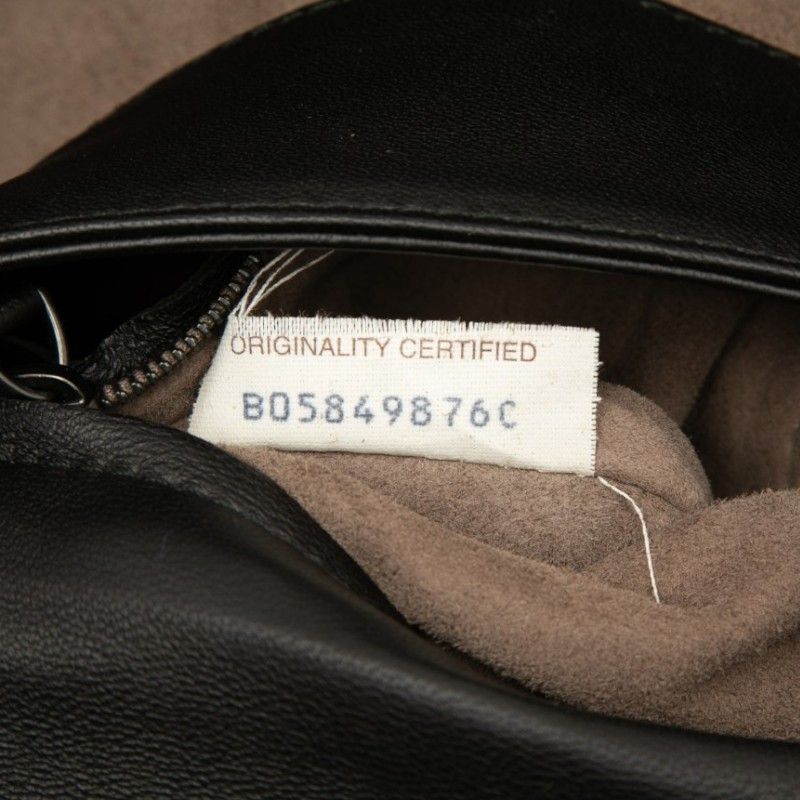 Bottega Veneta Intrecciato Olympia Embroidery Chain Shoulder Bag Black Purple — view 5