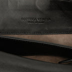 Bottega Veneta Intrecciato Olympia Embroidery Chain Shoulder Bag Black Purple — view 6