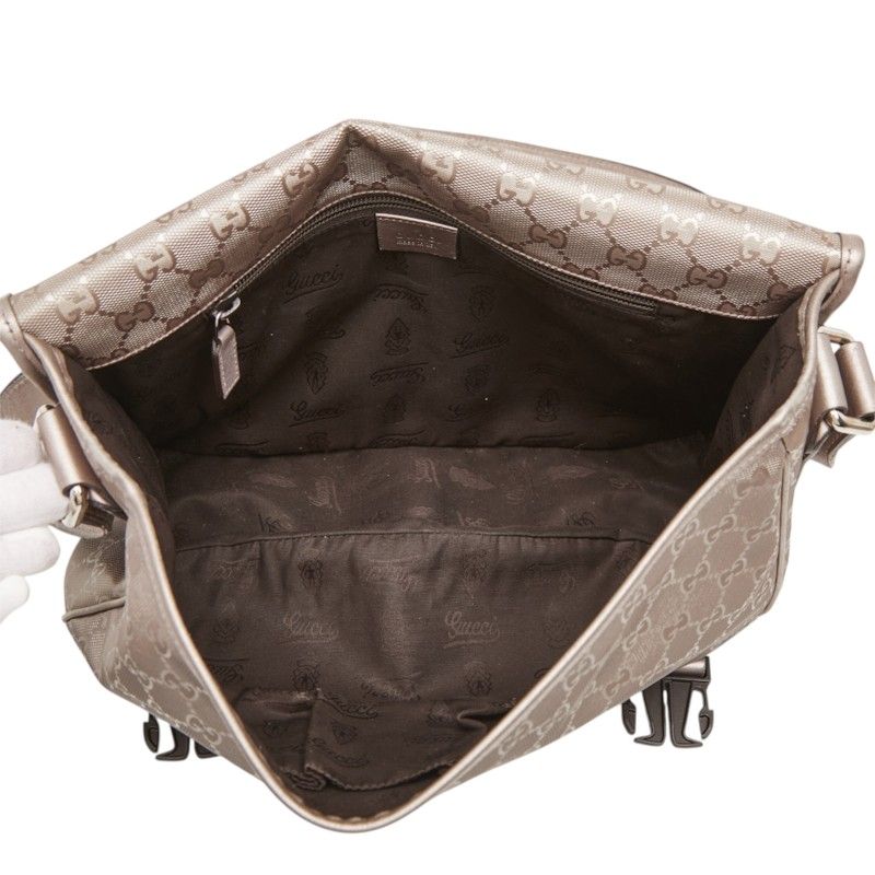 Gucci GG Supreme Crossbody Shoulder Bag Brown — view 8