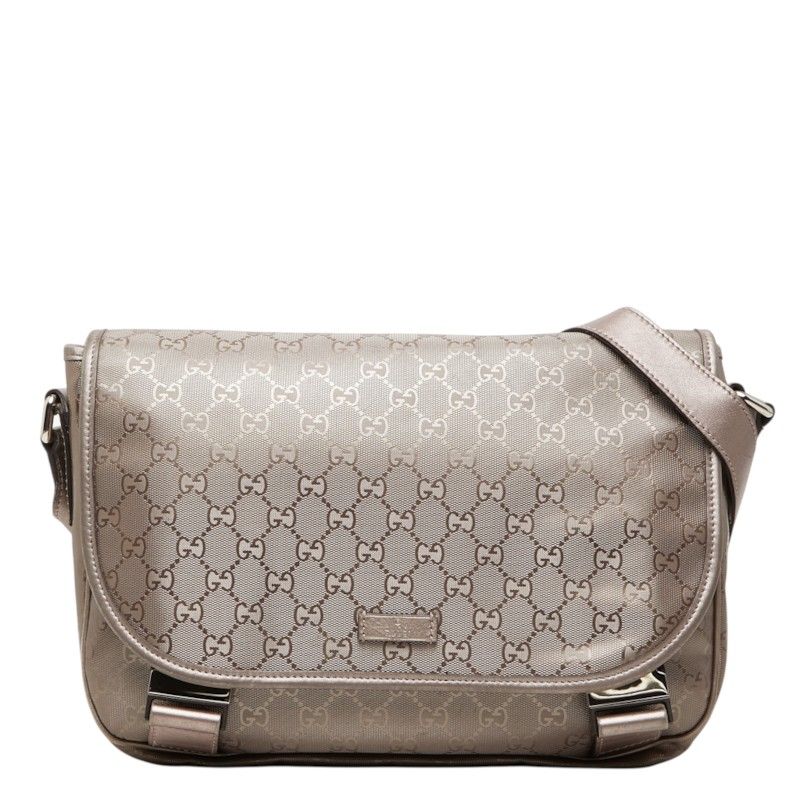 Gucci GG Supreme Crossbody Shoulder Bag Brown