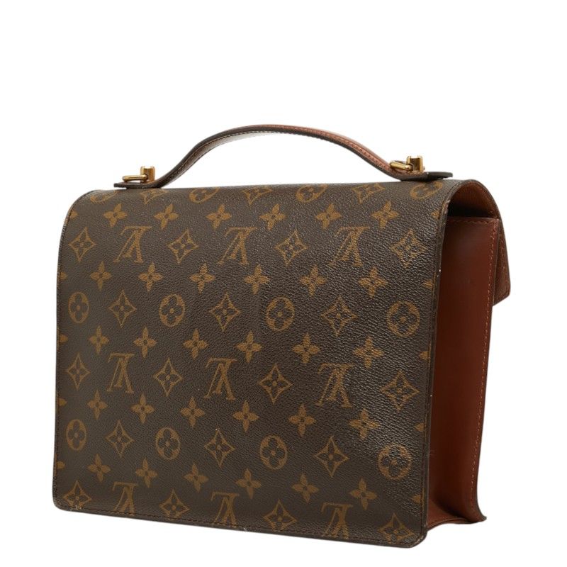 Louis Vuitton Monogram Monceau 2-Way Shoulder Bag Brown Leather — view 2