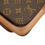 Louis Vuitton Monogram Cartouchiere GM Crossbody Shoulder Bag Brown Leather — view 7