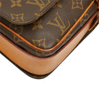 Louis Vuitton Monogram Cartouchiere GM Crossbody Shoulder Bag Brown Leather — view 5