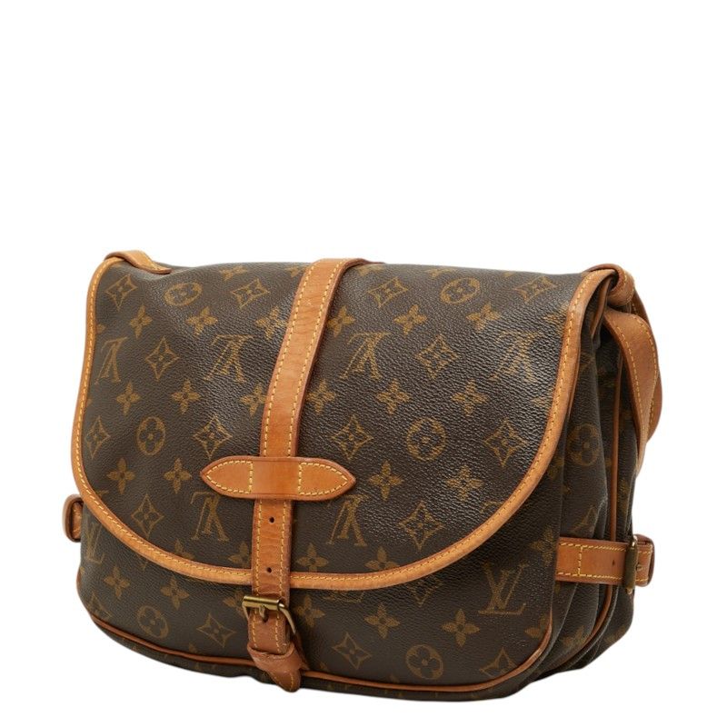 Louis Vuitton Monogram Saumur 30 Crossbody Shoulder Bag Brown Leather — view 2