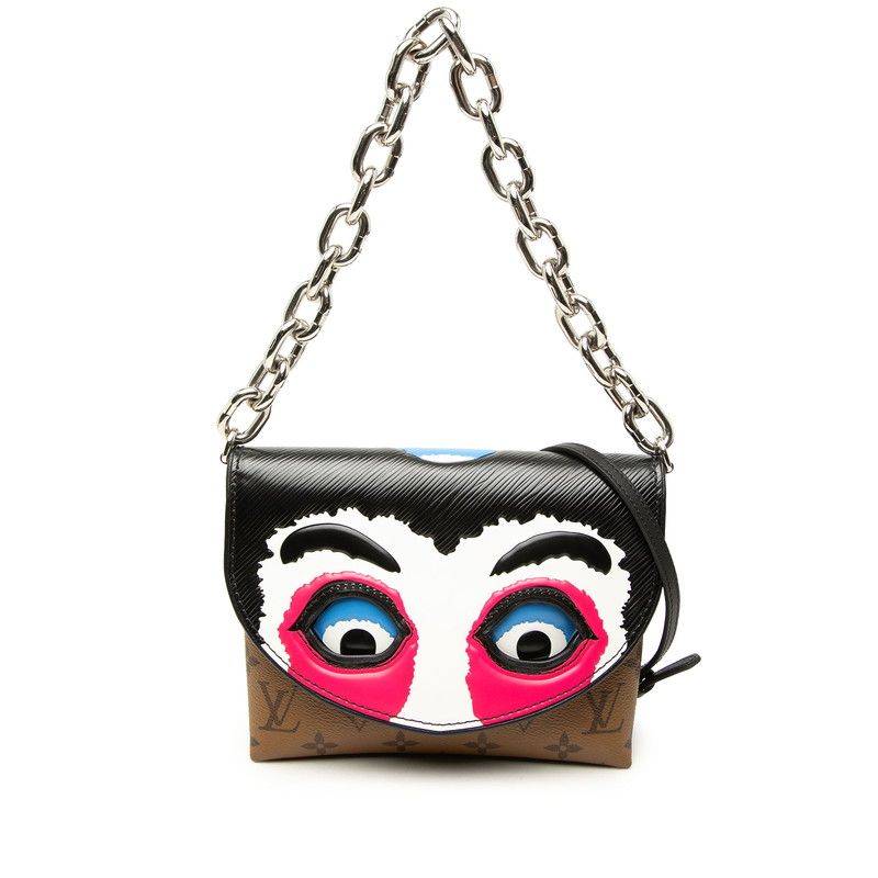 Louis Vuitton Kansai Yamamoto Monogram Epi Pochette Kabuki Mask Chain 2-Way