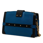 Louis Vuitton Epi Trunk Clutch Crossbody Chain Shoulder Bag Blue Noir Black — view 2